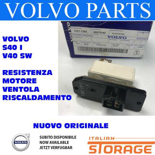 Volvo S40 I V40 Sw Resistance Engine Fan Heating New 30875042